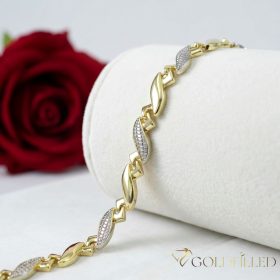   Bracciale GOLDFILLED antiallergico in diverse dimensioni colore 14K largo 8 mm