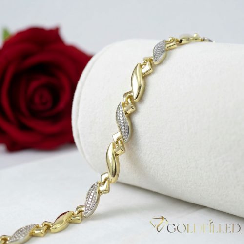 Bracciale GOLDFILLED antiallergico in diverse dimensioni colore 14K largo 8 mm