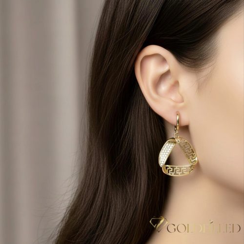 Orecchini GOLDFILLED antiallergici 38mm colore 14K
