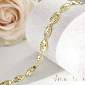 Bracciale GOLDFILLED antiallergico 19cm/7mm colore 14K