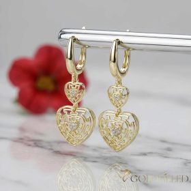 Orecchini GOLDFILLED antiallergici 48mm colore 14K