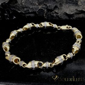 Bracciale GOLDFILLED antiallergico 22 cm/8 mm colore 14K