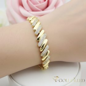 Bracciale GOLDFILLED antiallergico 19cm/10mm colore 14K