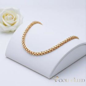   Collana GOLDFILLED  "Bismarck" antiallergica 50cm/4mm colore 18K