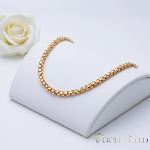 Collana GOLDFILLED  "Bismarck" antiallergica 50cm/4mm colore 18K