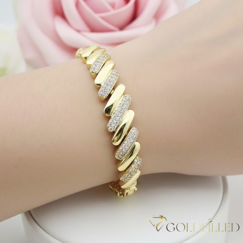 Bracciale GOLDFILLED antiallergico 17cm/10mm colore 14K