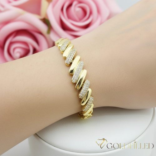 Bracciale GOLDFILLED antiallergico 17cm/10mm colore 14K
