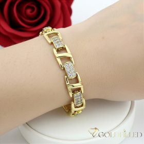 Bracciale GOLDFILLED antiallergico 19cm/9mm colore 14K