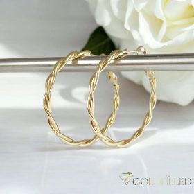 Orecchini GOLDFILLED antiallergici a cerchio 40mm colore 14K