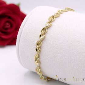   Bracciale GOLDFILLED antiallergico in diverse dimensioni colore 14K largo 7 mm