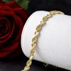 Bracciale GOLDFILLED antiallergico in diverse dimensioni colore 14K largo 7 mm