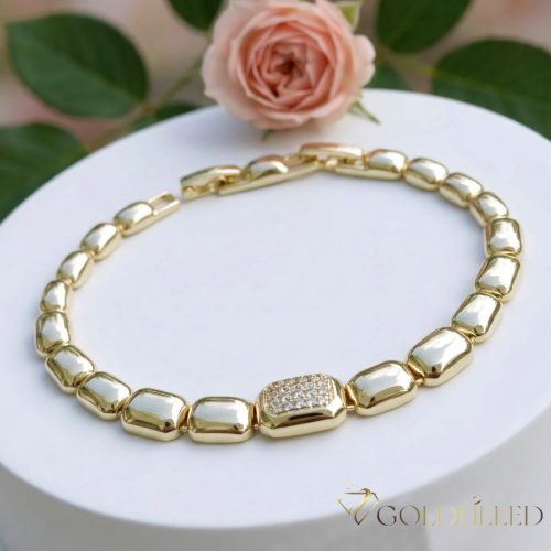 Bracciale GOLDFILLED antiallergico 19cm/9mm colore 14K