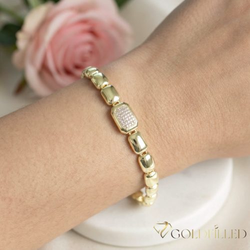 Bracciale GOLDFILLED antiallergico 19cm/9mm colore 14K