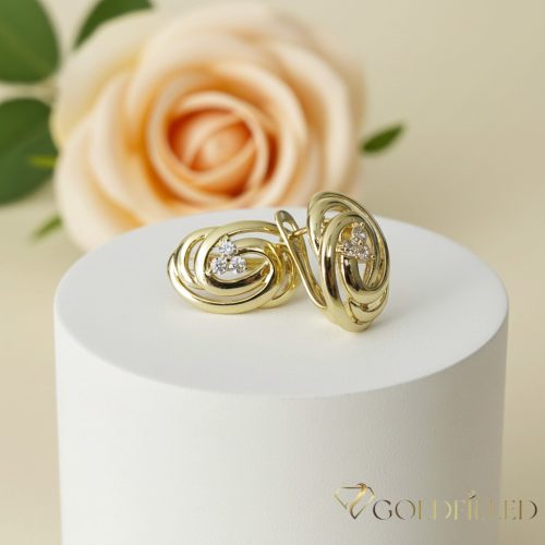 Orecchino GOLDFILLED antiallergico 18mm colore 18K