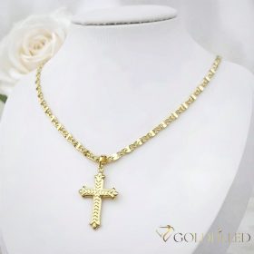   Collana GOLDFILLED antiallergica 55cm/4mm + Pendente colore 14K