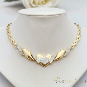   Collana GOLDFILLED antiallergica 45 cm/6-20 mm colore 14 K multicolore