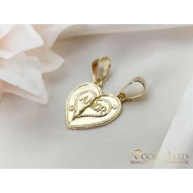   Pendente GOLDFILLED antiallergico doppio pieghevole 32mm colore 14K