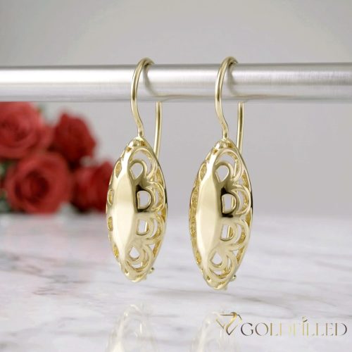Orecchini GOLDFILLED antiallergici 38mm colore 14K