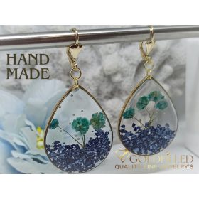   Orecchini pendenti antiallergici fatti a mano 60mm colore 14K
