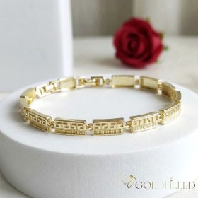 Bracciale GOLDFILLED antiallergico 17cm/6mm colore 14K