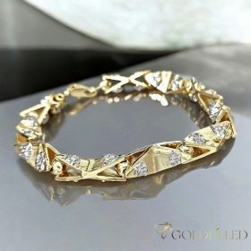   Bracciale GOLDFILLED antiallergico 22cm /11 mm colore multicolore