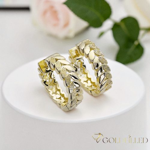 Orecchino GOLDFILLED antiallergico 20mm colore 18K