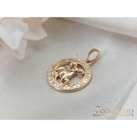   Orecchino GOLDFILLED antiallergico con pendente 28mm colore 18K