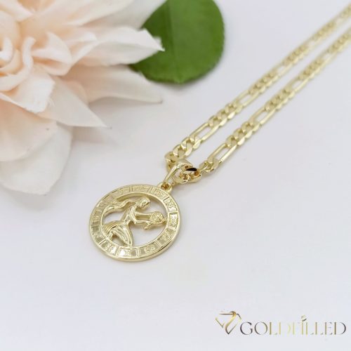 Collana GOLDFILLED antiallergica 45cm / 4mm + pendente della vergine colore 14K