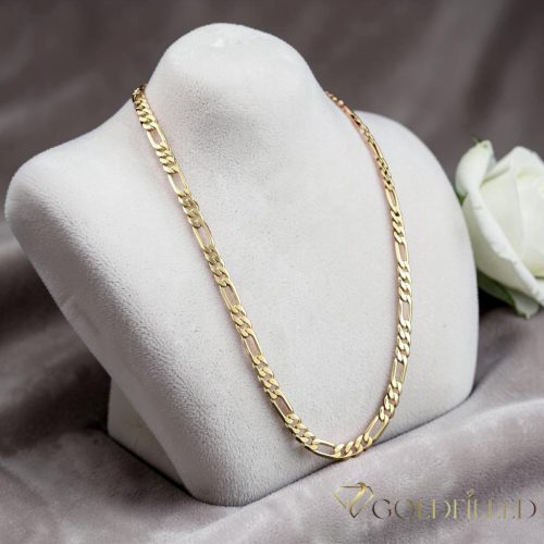Collana "Figaro" GOLDFILLED antiallergica  in diverse dimensioni 3,5 mm  colore 14K
