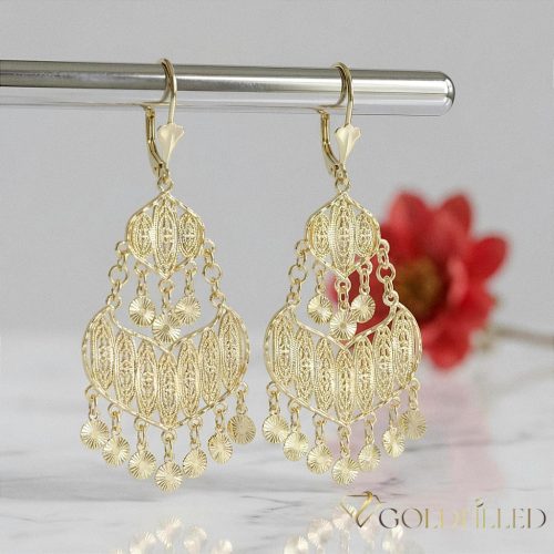 Orecchini GOLDFILLED antiallergici 78mm colore 14K
