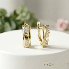 Orecchino GOLDFILLED antiallergico 17mm colore 18K