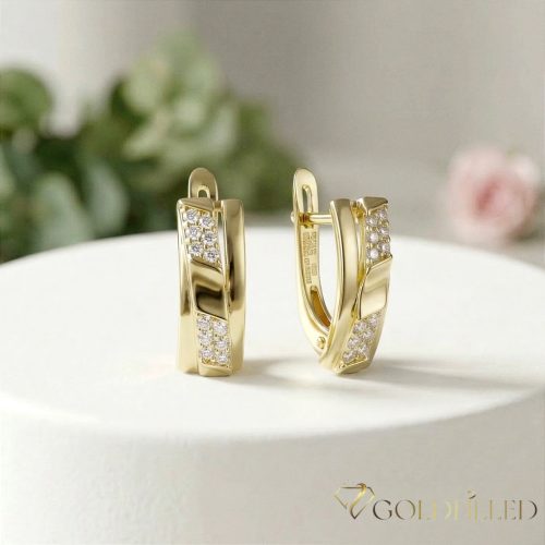 Orecchino GOLDFILLED antiallergico 17mm colore 18K