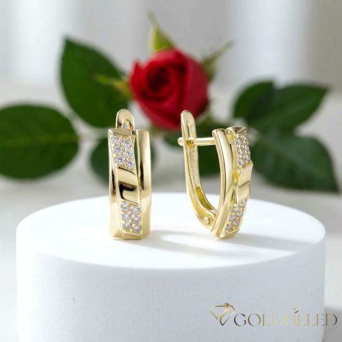 Orecchino GOLDFILLED antiallergico 17mm colore 18K