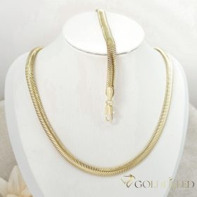   Collana GOLDFILLED antiallergica 45cm/6mm+ Bracciale 19cm  colore 14K