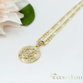   Collana GOLDFILLED antiallergica 45cm / 4mm + pendente dello scorpione colore 14K