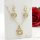 Collana GOLDFILLED 45cm/2,5mm + Pendente + Orecchini colore 14K