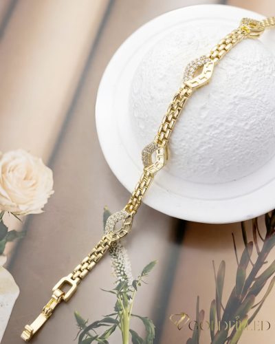 Bracciale GOLDFILLED antiallergico 19cm/4-8mm colore 14K