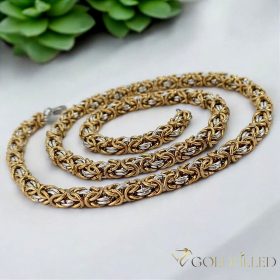 GOLDFILLED collana in acciaio inox 70cm/7mm	