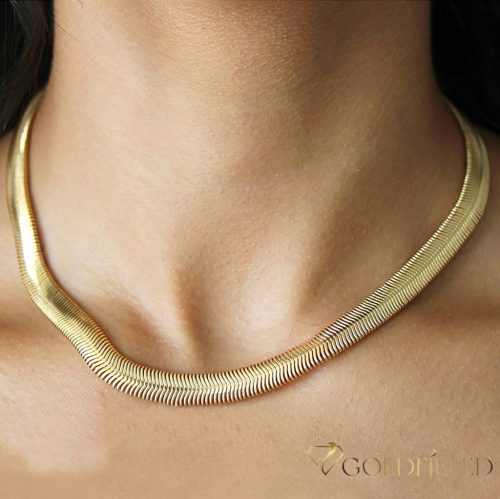 Collana GOLDFILLED antiallergica Luxury 45cm lunga e 6,2 mm larga colore 14K
