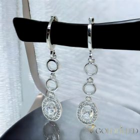 Orecchini GOLDFILLED antiallergici 38mm colore rodio