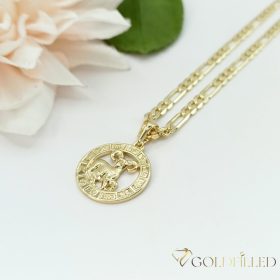   Collana GOLDFILLED antiallergica 45cm / 4mm + pendente  Ariete colore 14K