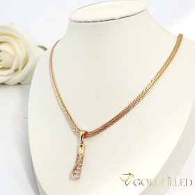   Collana GOLDFILLED antiallergica 50cm/4mm + Pendente colore 18K