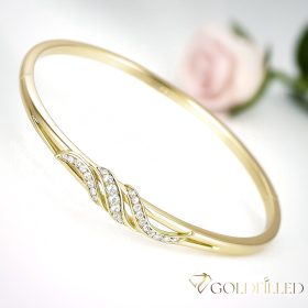   Bracciale GOLDFILLED antiallergico 7-4mm colore  (14K) diametro 60mm "apribile"
