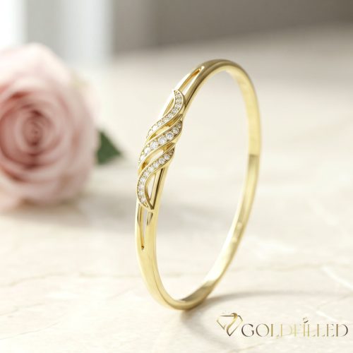 Bracciale GOLDFILLED antiallergico 7-4mm colore  (14K) diametro 60mm "apribile"