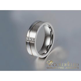 Anello in acciaio inossidabile con pietra