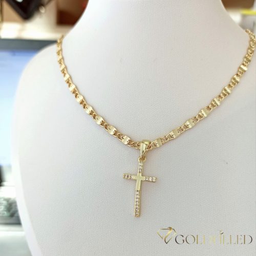 Collana GOLDFILLED antiallergica 50cm/3mm + Pendente colore 14K