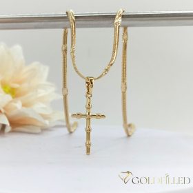   Collana GOLDFILLED antiallergica 45cm/3mm + Pendente colore 18K
