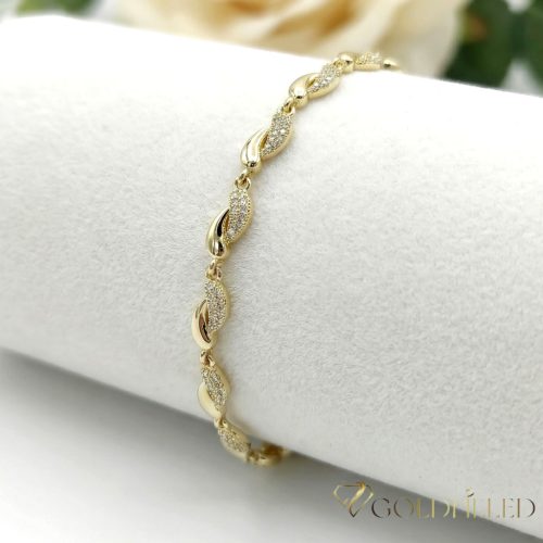 Bracciale GOLDFILLED antiallergico 17cm/6mm colore 14K