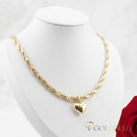   Collana GOLDFILLED antiallergica Luxury 50cm lunga e 6,2mm larga colore 14K