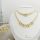 Collana GOLDFILLED antiallergica 45cm/5-19mm+ Bracciale 17-20cm + Orecchini colore 14K